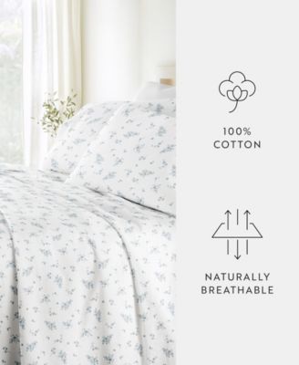 Long Staple 300-Thread Count Cotton Pattern 3-Pc. Sheet Set, Twin