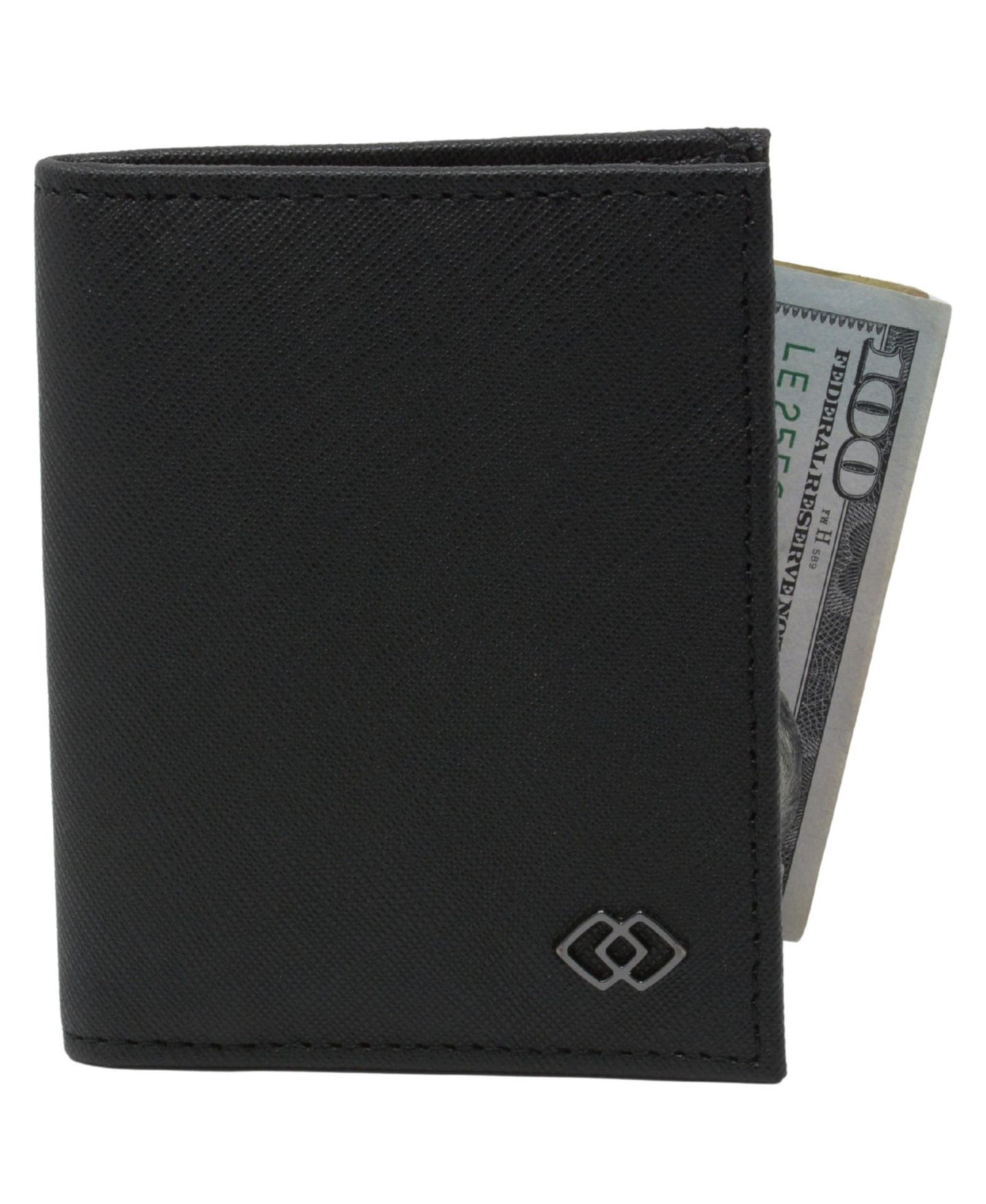 Мужской кошелёк Alpine Swiss Men RFID Leather Wallet Slim Front Pocket Wallet Business Card Case, цвет: Чёрный, вариант 1 — фото 6