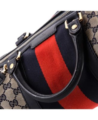 Small Vintage Web Boston Bag GG Canvas