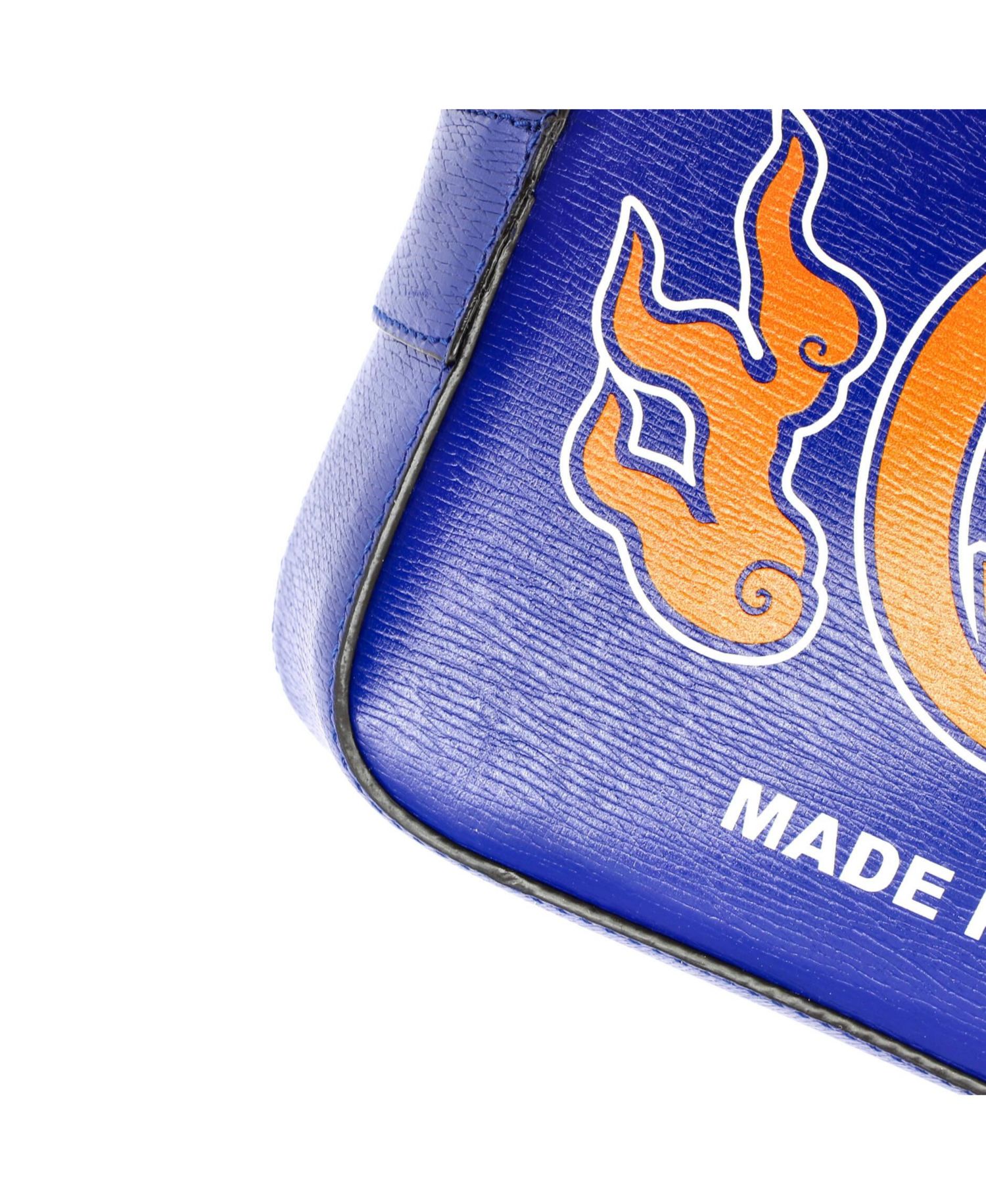Small NY Dragons Camera Crossbody Bag Printed Leather