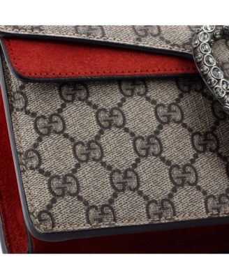 Small Dionysus Bag GG Coated Canvas with Crystal Embellished Metal