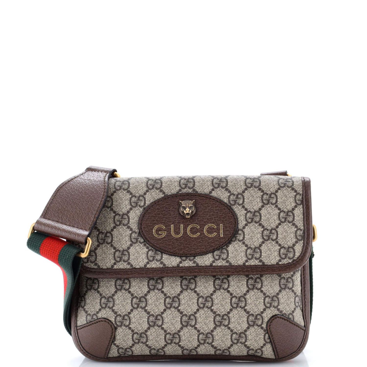 Small Neo Vintage Flap Messenger GG Coated Canvas