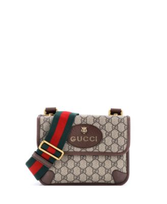 Small Neo Vintage Flap Messenger GG Coated Canvas