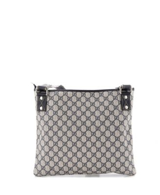 Large Web Loop Flat Messenger GG Coated Canvas