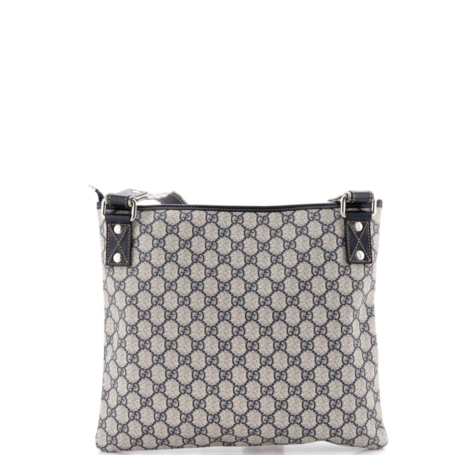 Large Web Loop Flat Messenger GG Coated Canvas