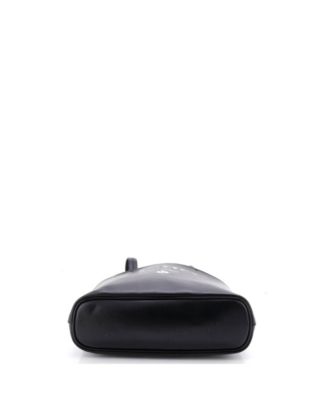 Small Logo Convertible Open Tote Leather