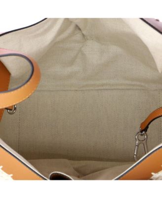 Small Hammock Bag Leather and Crochet