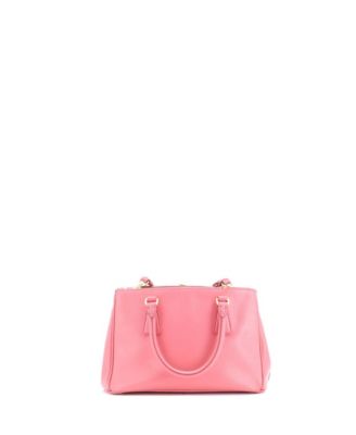 Small Double Zip Lux Tote Saffiano Leather