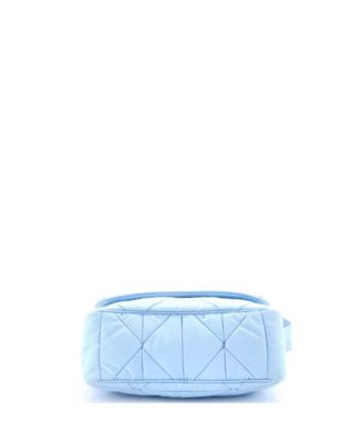 Padded Flap Shoulder Bag Quilted Tessuto