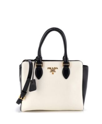 Small Convertible Open Tote Saffiano Leather