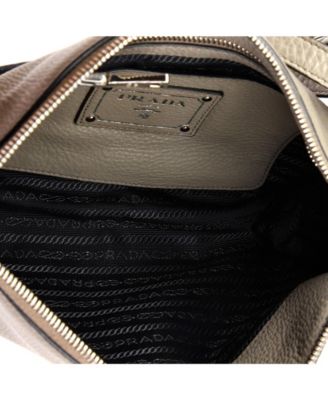 Mini Flat Zip Crossbody Bag Vitello Daino