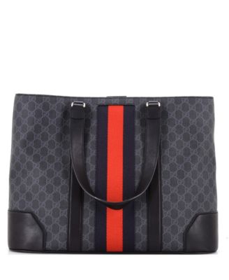 Large Web Open Tote GG Coated Canvas