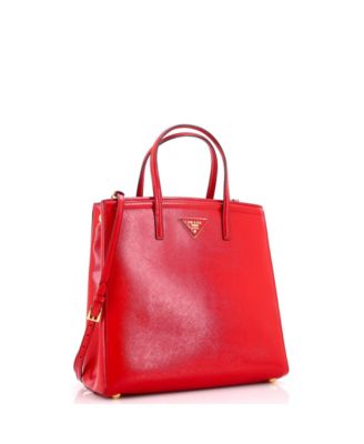 Medium Slim Convertible Tote Vernice Saffiano Leather