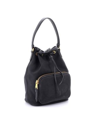 Logo Drawstring Bucket Bag Canvas