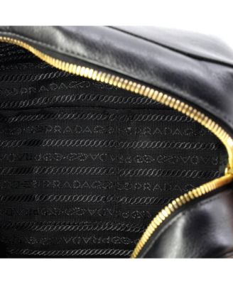 Small Logo Camera Bag Embossed Leather