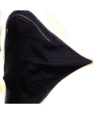 Large Triangle Logo Zip Messenger Leather