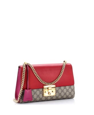 Medium Padlock Shoulder Bag GG Coated Canvas and Leather