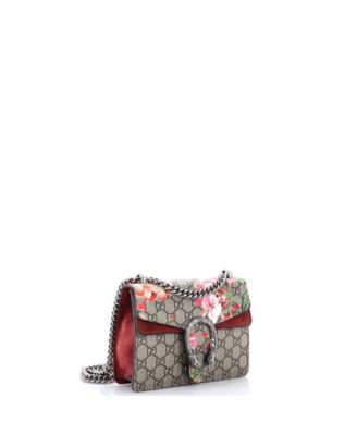 Mini Dionysus Bag Blooms Print GG Coated Canvas