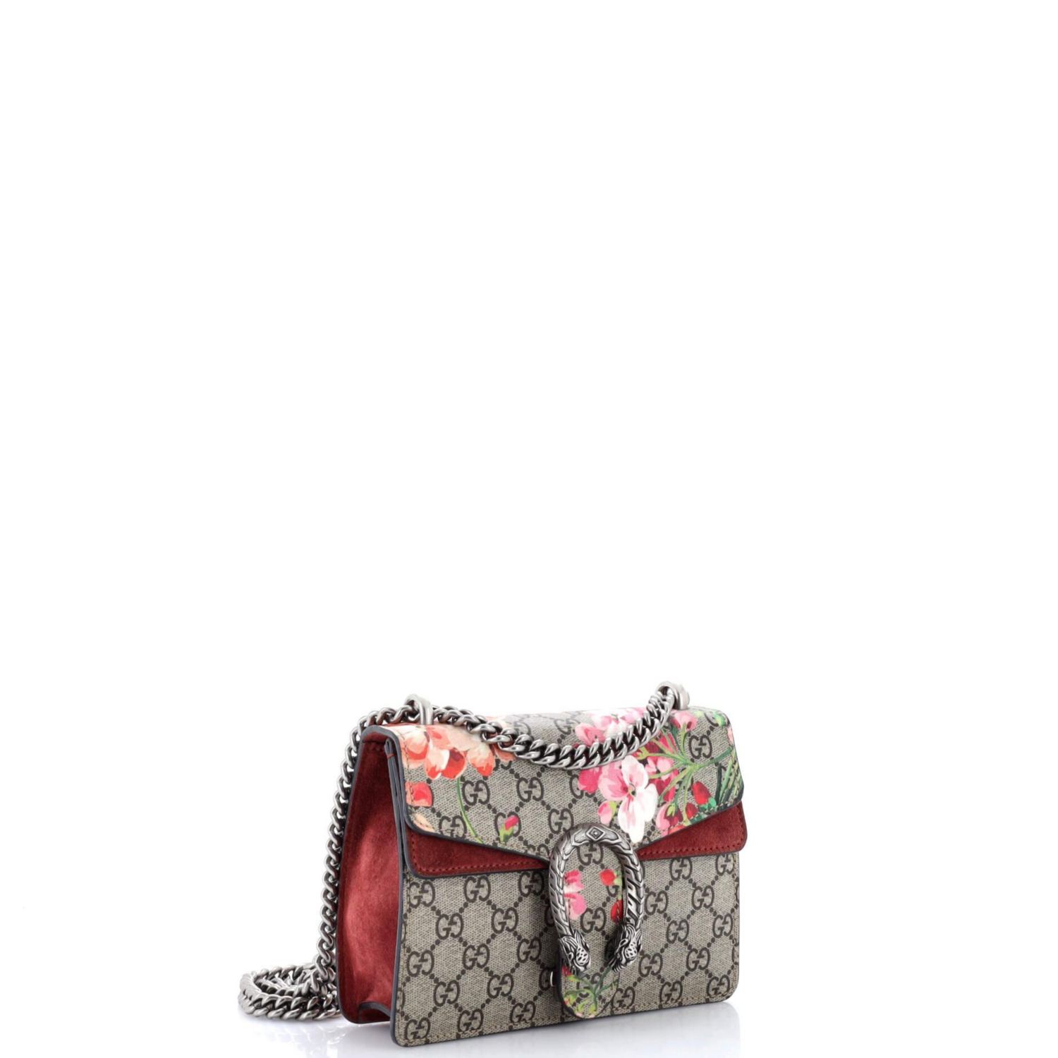 Mini Dionysus Bag Blooms Print GG Coated Canvas