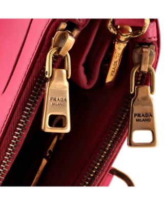 Medium Double Zip Lux Tote Saffiano Leather