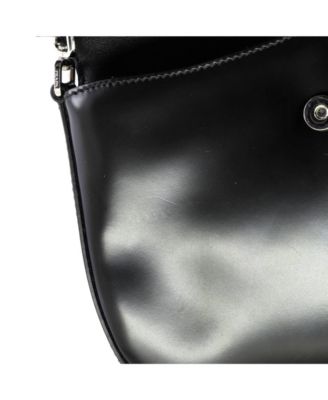 Small Cleo Flap Shoulder Bag Spazzolato Leather