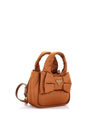 Mini Padded Bow Tote Re-Nylon