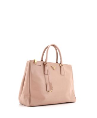 Medium Double Zip Lux Tote Saffiano Leather