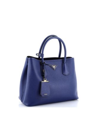 Medium Cuir Double Tote Saffiano Leather