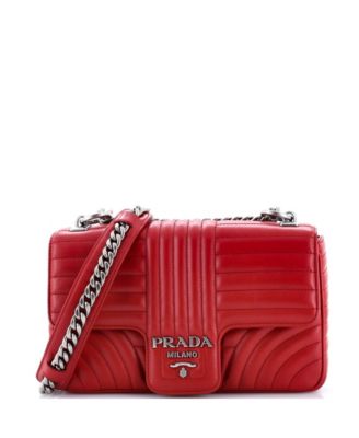 Medium Chain Flap Shoulder Bag Diagramme Quilted Leather