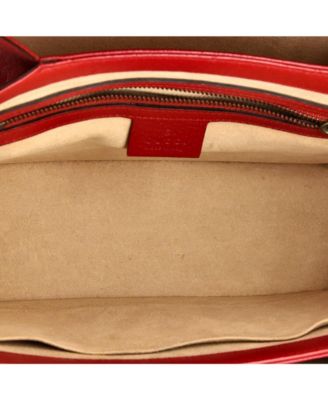 Small Queen Margaret Top Handle Bag GG Coated Canvas with Leather