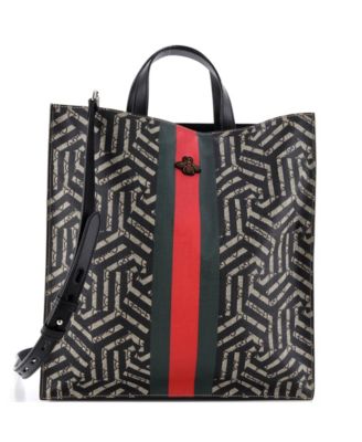 Convertible Soft Open Tote Caleido GG Coated Canvas
