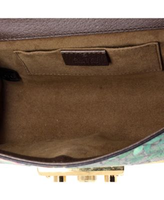 Small Padlock Shoulder Bag Tian Print GG Coated Canvas