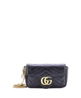 Super Mini GG Marmont Flap Bag Matelasse Leather