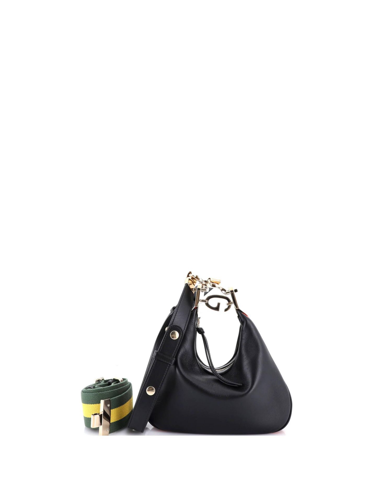 Small Attache Shoulder Bag Leather