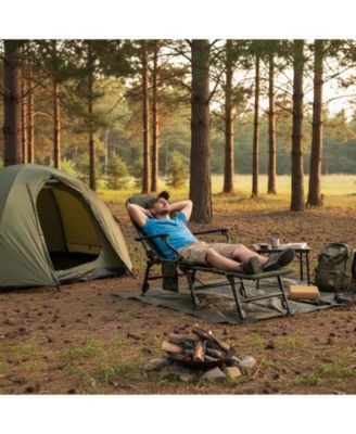 Oversized Foldable Fishing Chair with Detachable Footrest