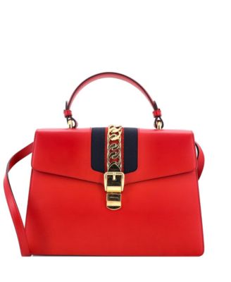 Medium Sylvie Top Handle Bag Leather