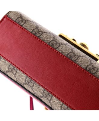 Small Padlock Shoulder Bag GG Coated Canvas and Leather