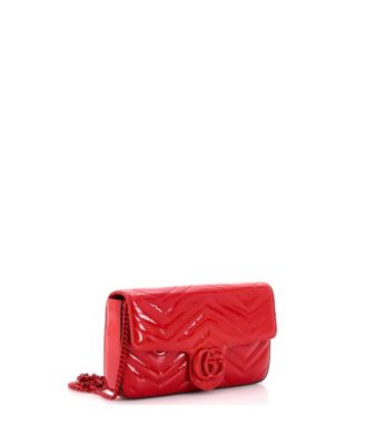 Mini GG Marmont Flap Bag Matelasse Patent