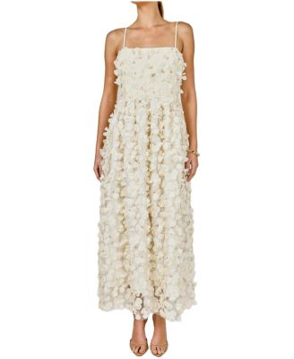 Women's 3D Floral Sleeveless Midi Dress