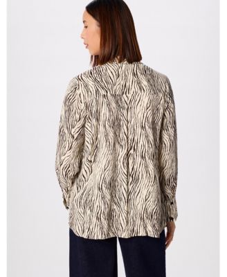 Women's Zebra Button Through Shirt