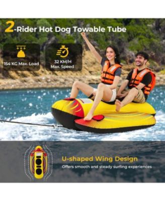 1 or 2 Person Inflatable Towable Tube Banana Boat for Boating
