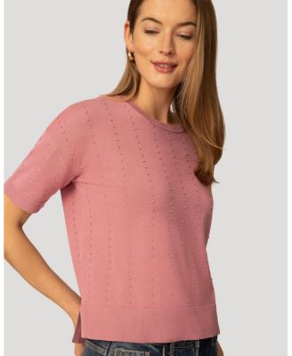 Women's Textured Short Sleeve Sweater