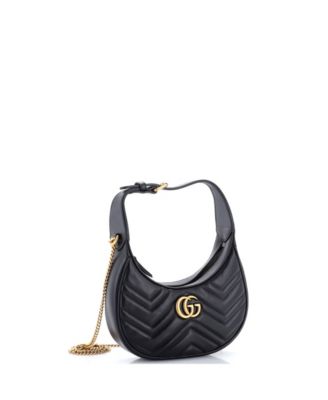 Mini GG Marmont Half Moon Hobo Matelasse Leather