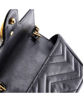 Super Mini GG Marmont Flap Bag Matelasse Leather