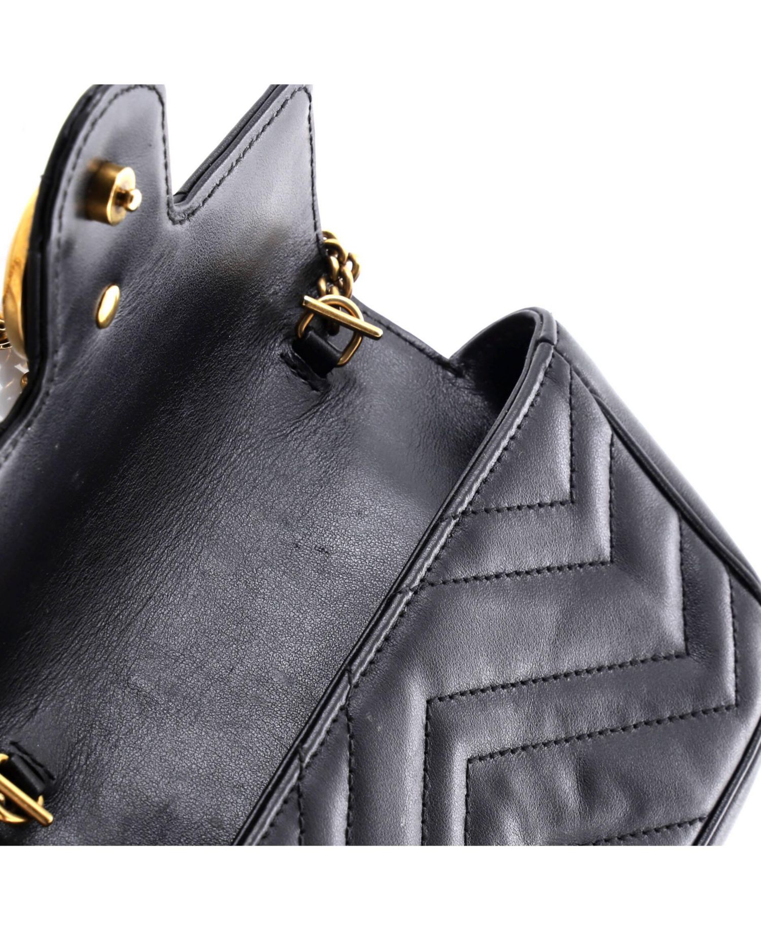 Super Mini GG Marmont Flap Bag Matelasse Leather