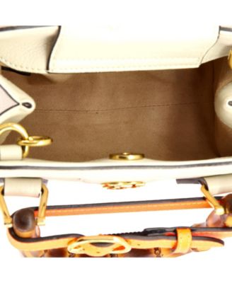 Mini Diana NM Bamboo Handle Tote Leather