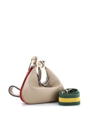 Small Attache Shoulder Bag Leather