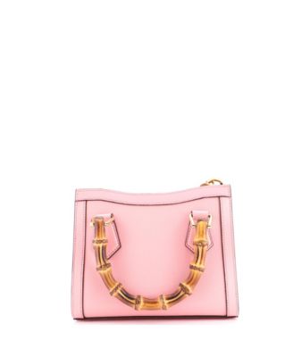 Mini Diana NM Bamboo Handle Tote Leather