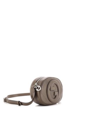 Blondie NM Round Camera Bag Diagonal Quilted Leather