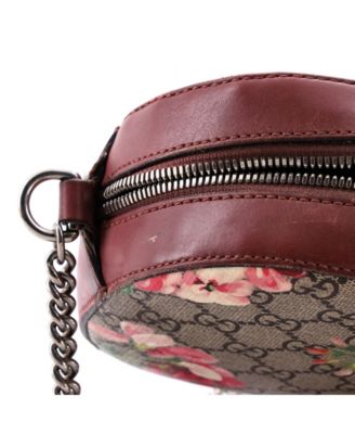Mini Chain Crossbody Bag Blooms Print GG Coated Canvas